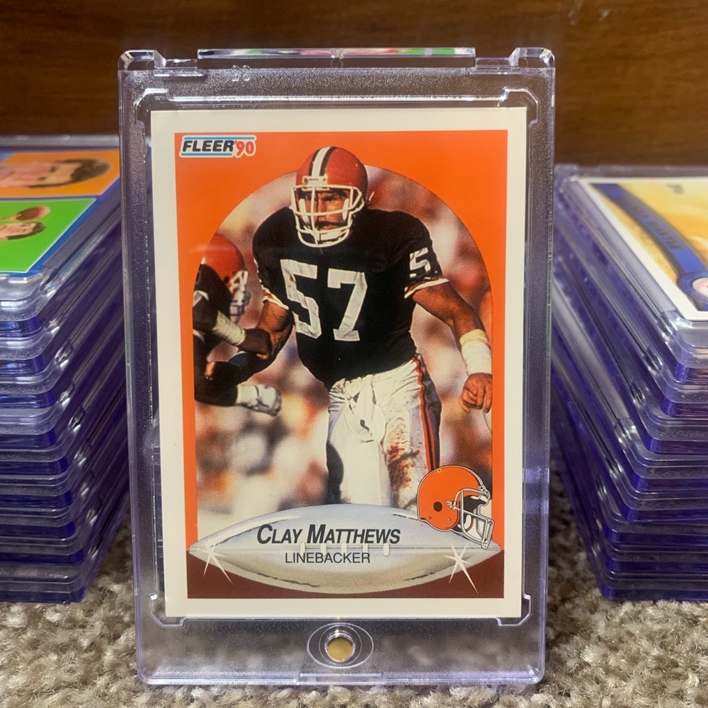1990 Fleer Clay Matthews Football Card